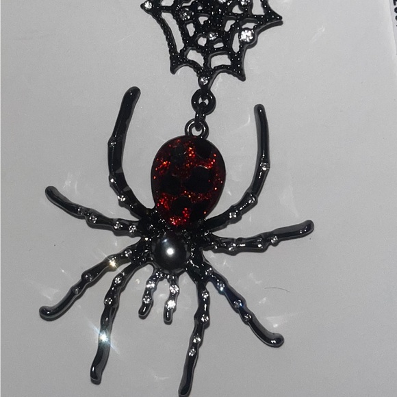 Betsey Johnson Jewelry - Betsey Johnson Black and Red Spider Necklace